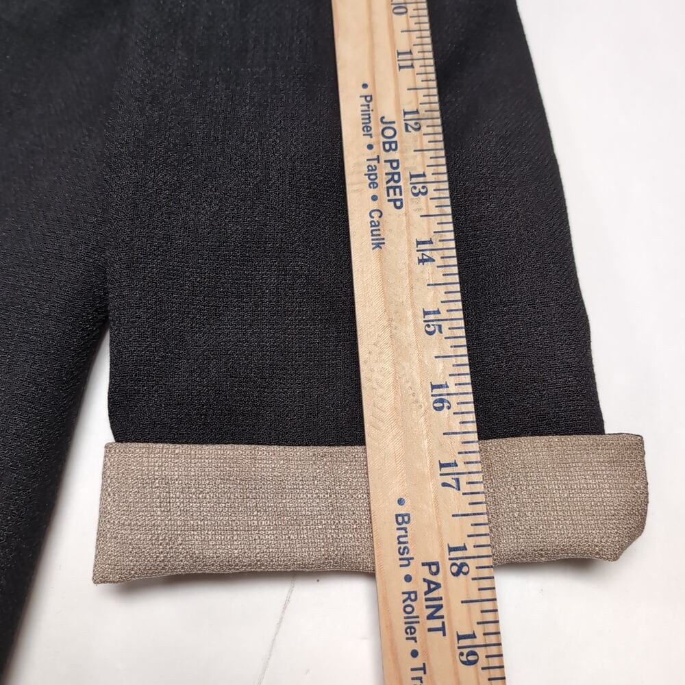 VTG Kasper Suit Jacket / Top Blouse Set Women's 14P 14 Petite Black Tan Career - Picture 10 of 16